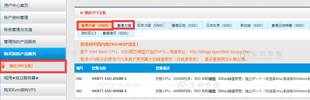 LOCVPS服务商/香港大埔CN2 VPS云服务器已补货/2核心2G内存/月付57元起/免备案建站很不错