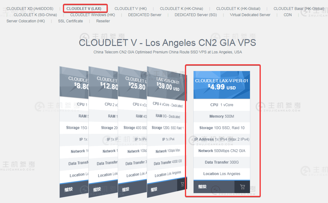 GigsGigsCloud，美国便宜CN2 VPS云服务器特别款已补货，限量50台，手慢无，1核心500M内存，5美元每月，年付50美元+免费升级流量，三网CN2直连线路