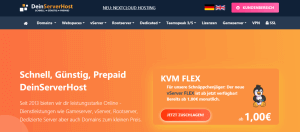 DeinServerHost，德国便宜VPS低至$1/月，德国法兰克福机房，KVM虚拟/1Gbps带宽不限流量/免费赠送备份